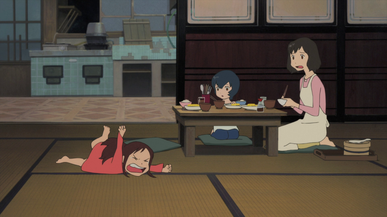 Family life in Wolf Children.